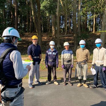 朝礼で安全確認！